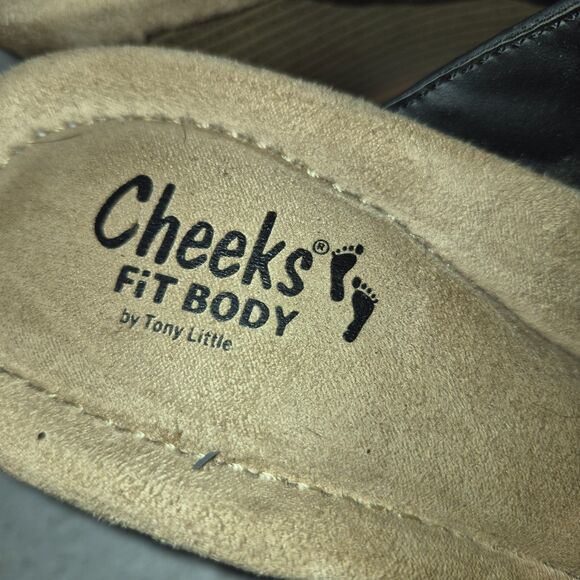 Black Cheeks Fit Body by Tony Little Clog Shoe's with Energy Pad's, Size 6 - Picture 4 of 11